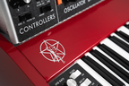 Moog Geddy Lee Minimoog Model D synthesizer keyboard with classic analog controls and sleek design.