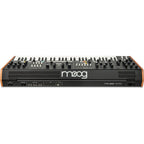 Moog Muse 8-Voice Polyphonic Analog Synthesizer stage keyboard with knobs and keys, designed for professional performance.