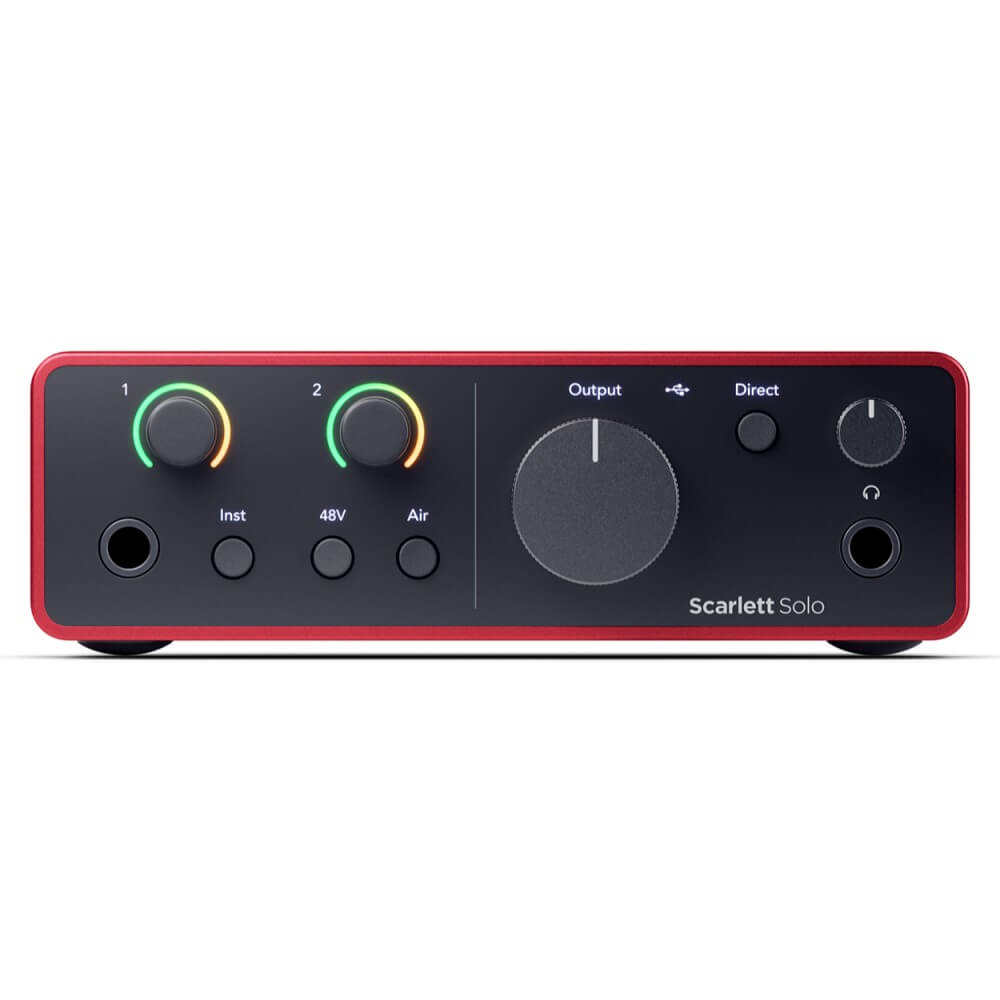Focusrite Scarlett Solo Studio 4th Gen USB Audio Interface Bundle with Microphone and Headphones