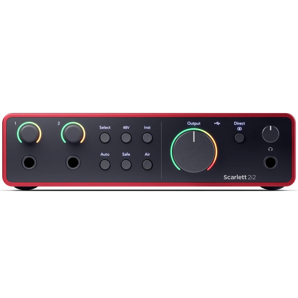 Focusrite Scarlett 2i2 Studio 4th Gen USB Audio Interface Bundle with Mic and Headphones