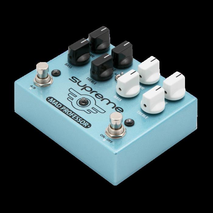 Mad Professor Supreme Effects Pedal, a single guitar effects pedal with multiple control knobs and colorful design.