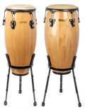 Mano Percussion MP1601NA Conga Set of 10inch & 11inch in Natural with Basket Stands