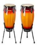 Mano Percussion MP1601BSSB Conga Set of 10inch & 11inch in Sunburst with Basket Stands