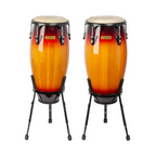 Mano Percussion MP1601BSSB Conga Set of 10inch & 11inch in Sunburst with Basket Stands
