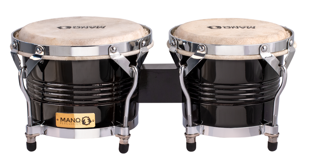 Mano Percussion MP1778BK 7 & 8in Bongos in Black