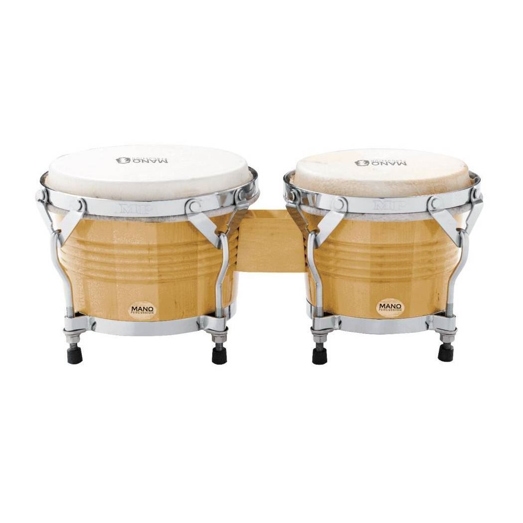 Mano Percussion MP1778NA 7 & 8in Bongos in Natural