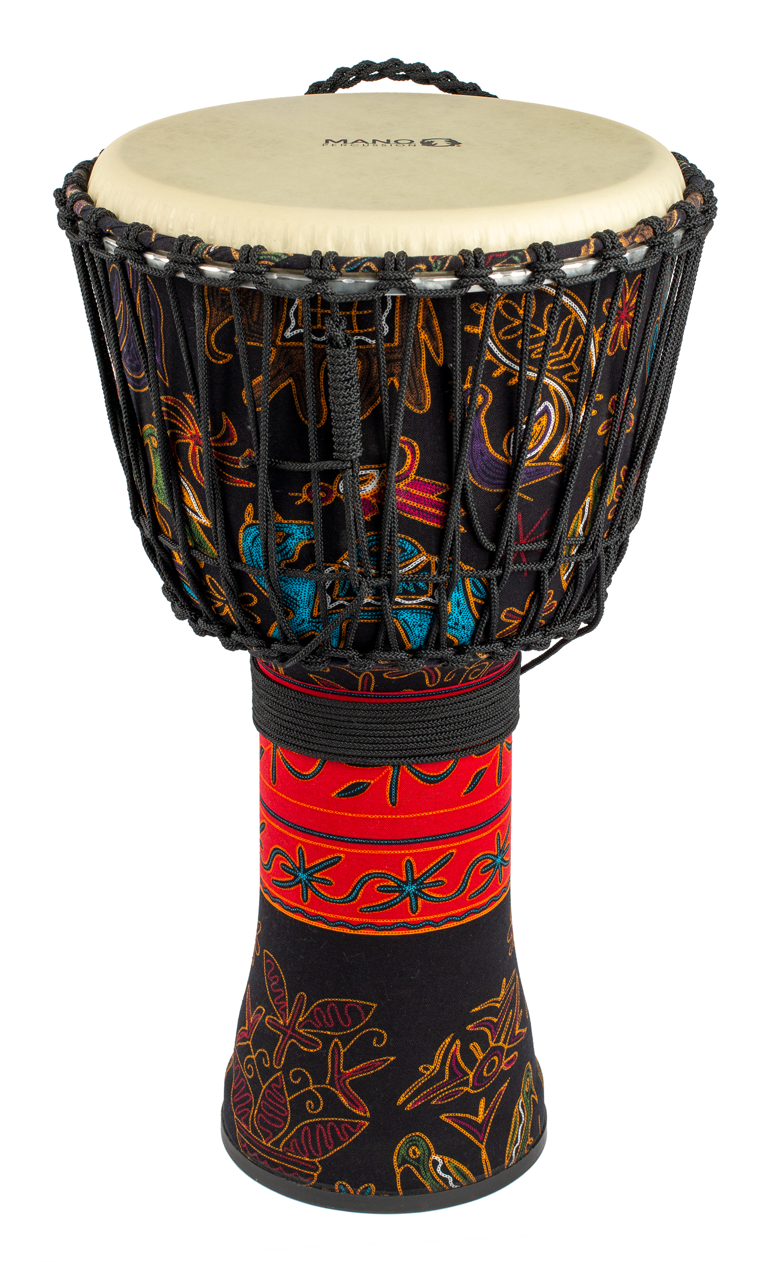 Mano Percussion MPC08 12in Rope Tuneable Djembe - Passion Flower Finish