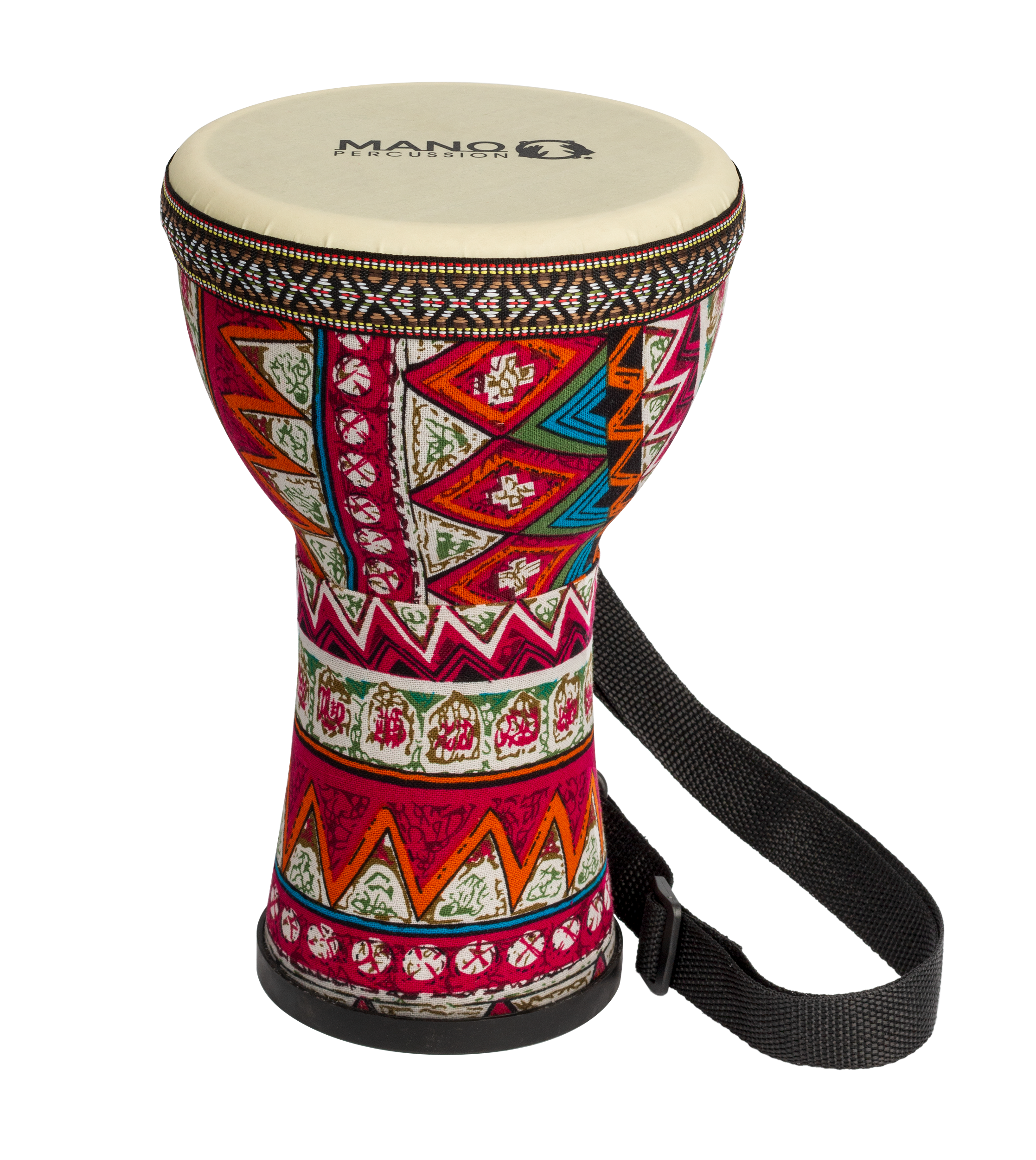 Mano Percussion MPC23 6 Pre-Tuned Djembe - Red & Blue Cloth