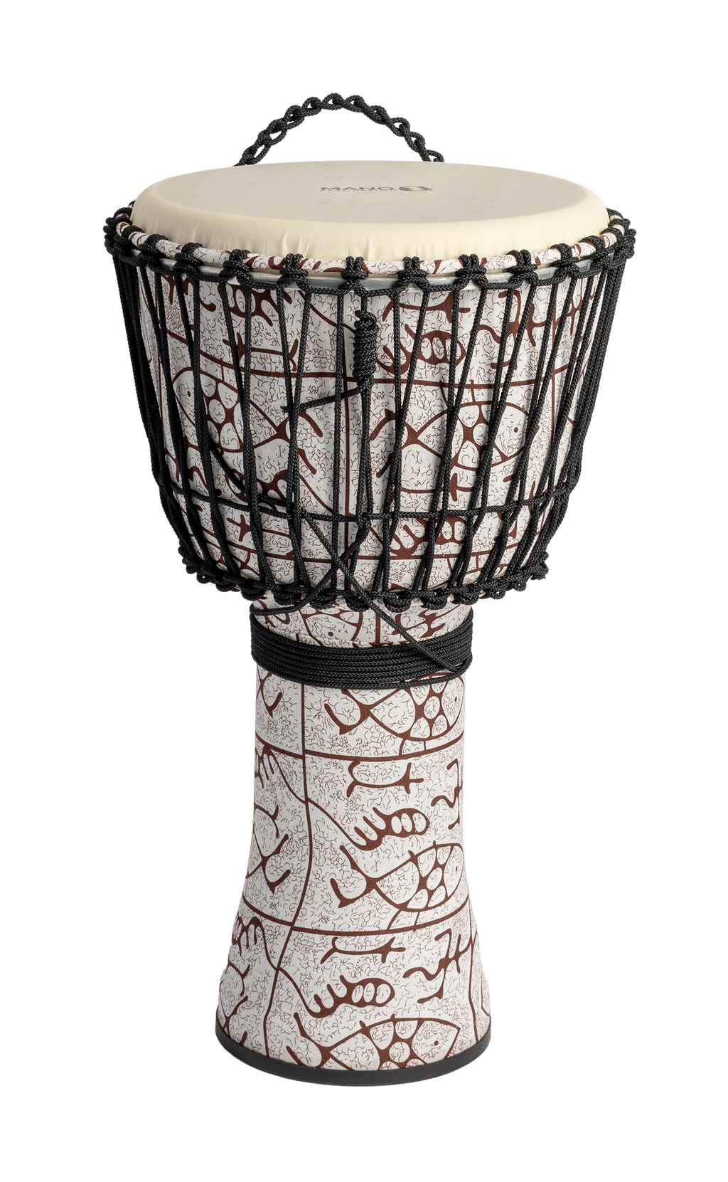 Mano Percussion MPC33 12in Rope Tuneable Djembe - Natural Tone Finish