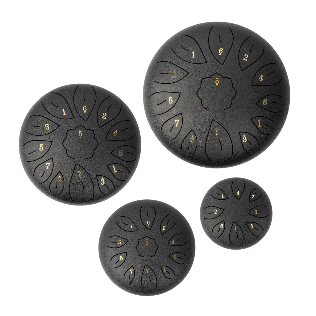 Mano Percussion 8 Tongue Drum Black