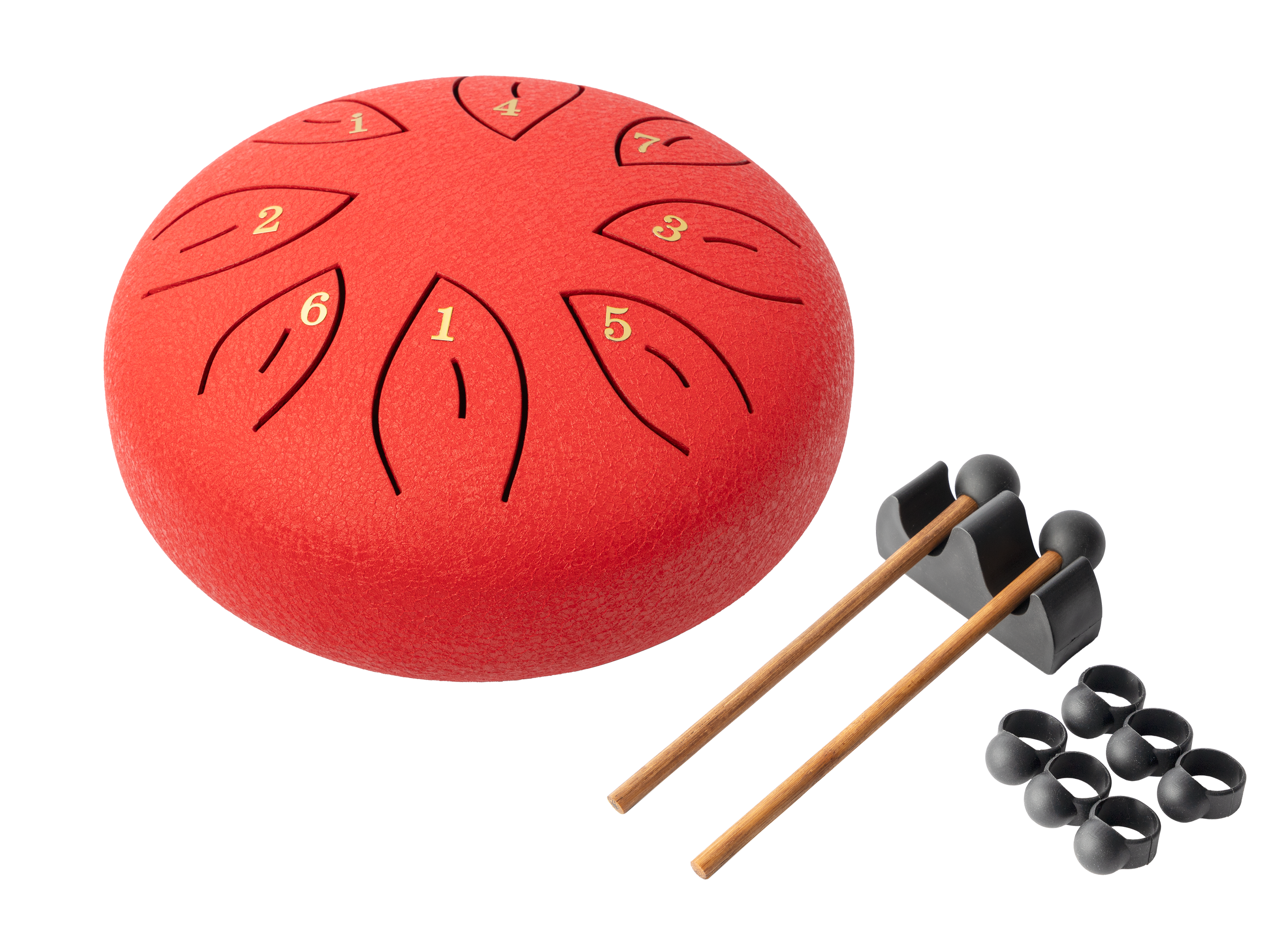 Mano Percussion 6 Tongue Drum Red