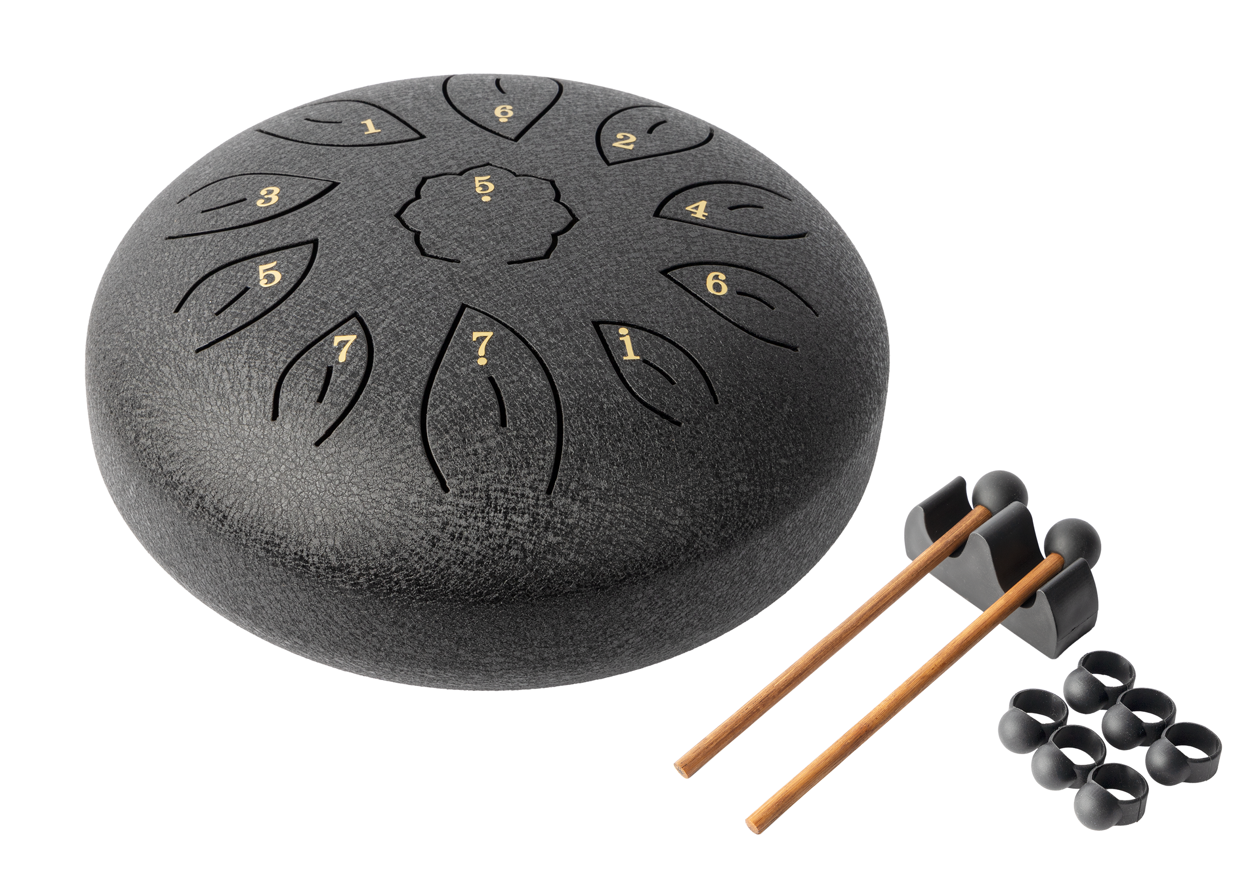 Mano Percussion 8 Tongue Drum Black
