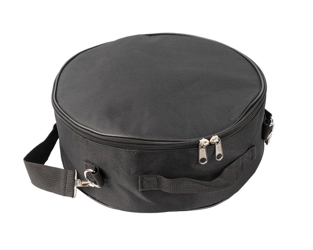 Mano Percussion UE857L 8 Large Chime Bar Set in a carrying bag, featuring hand percussion chime bars for musical performances.