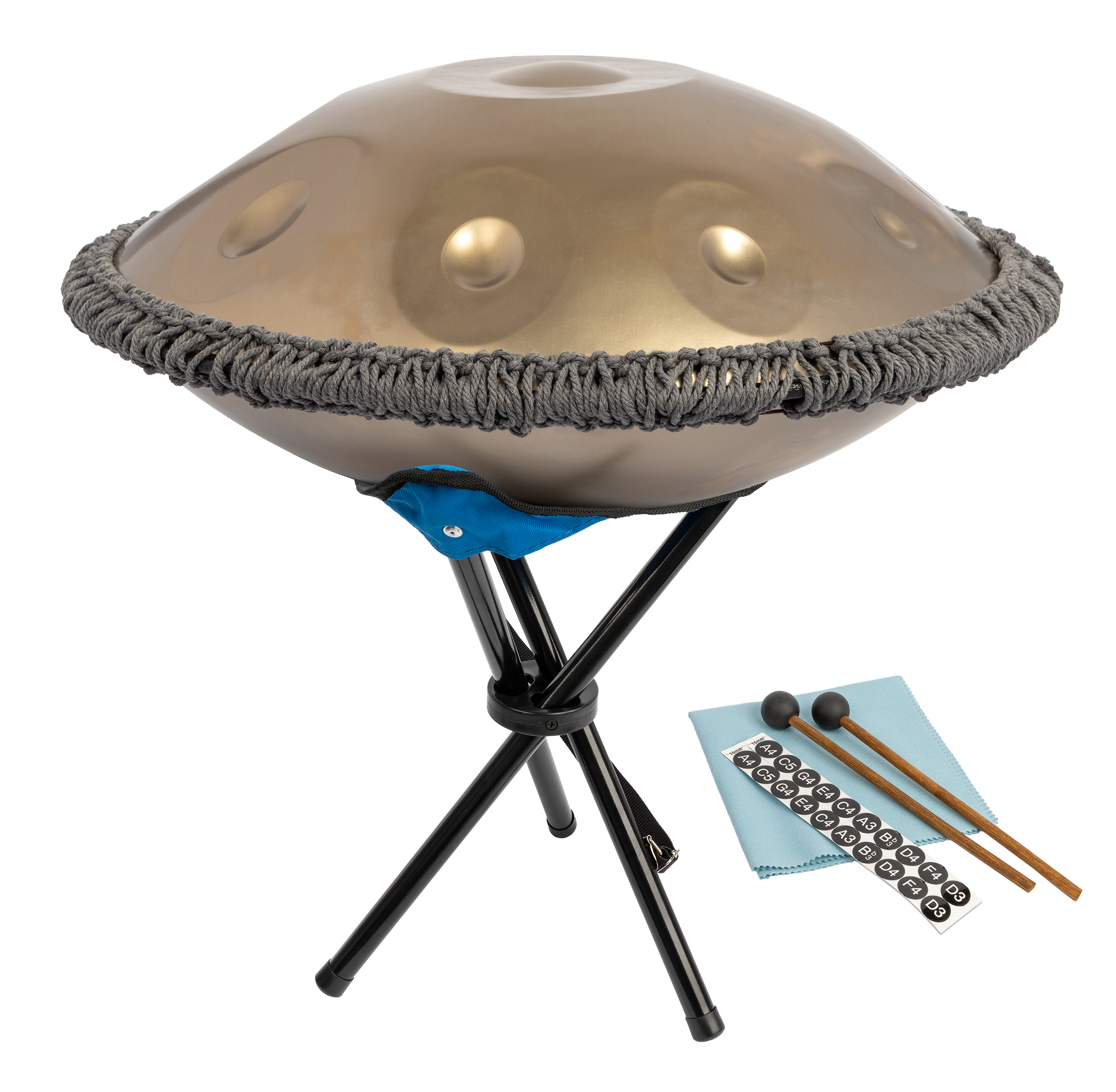 Mano Percussion ManoPan 10-Note Handpan (D Kurd Tuning) - Gold