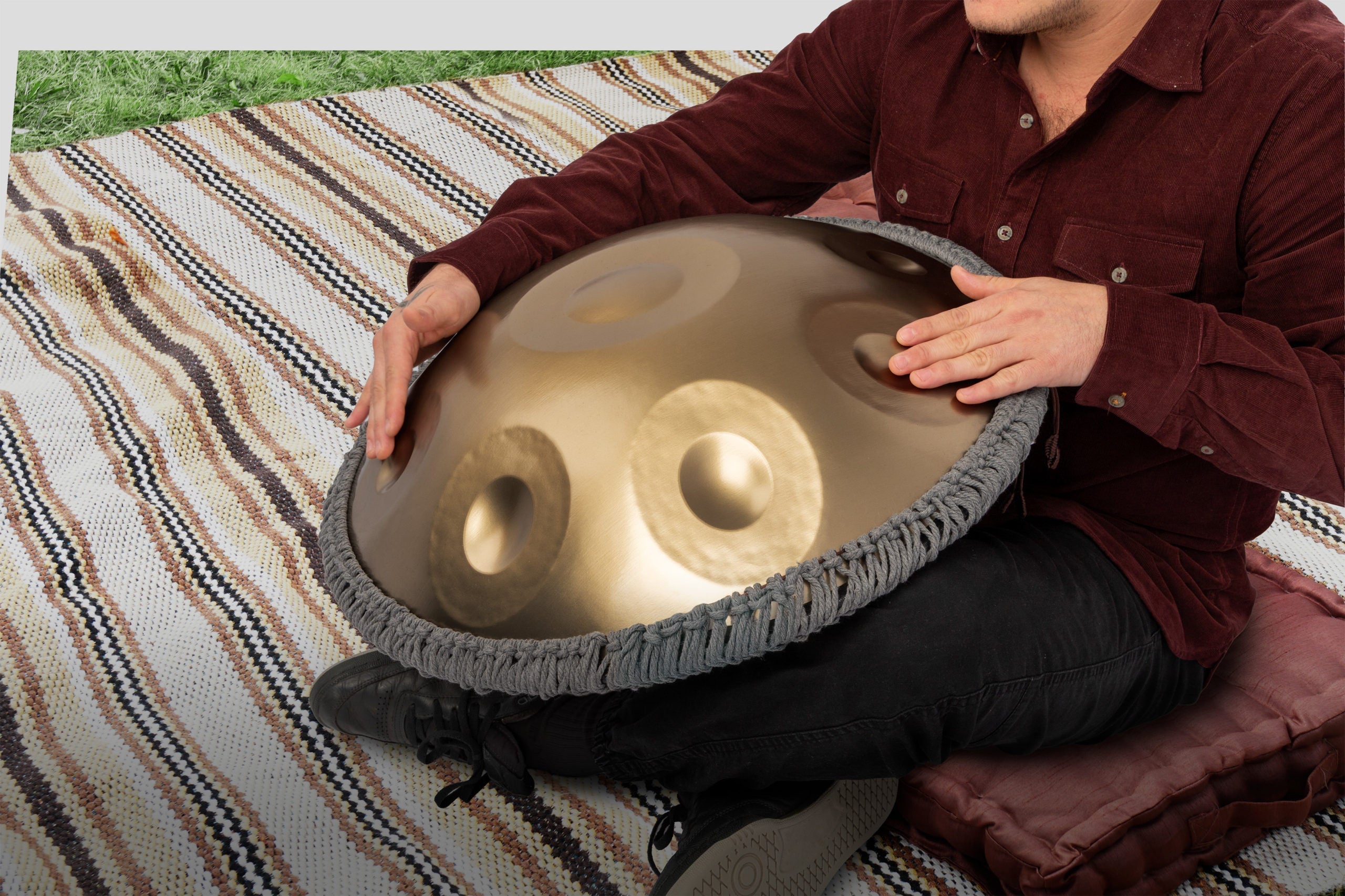 Mano Percussion ManoPan 10-Note Handpan (D Kurd Tuning) - Gold