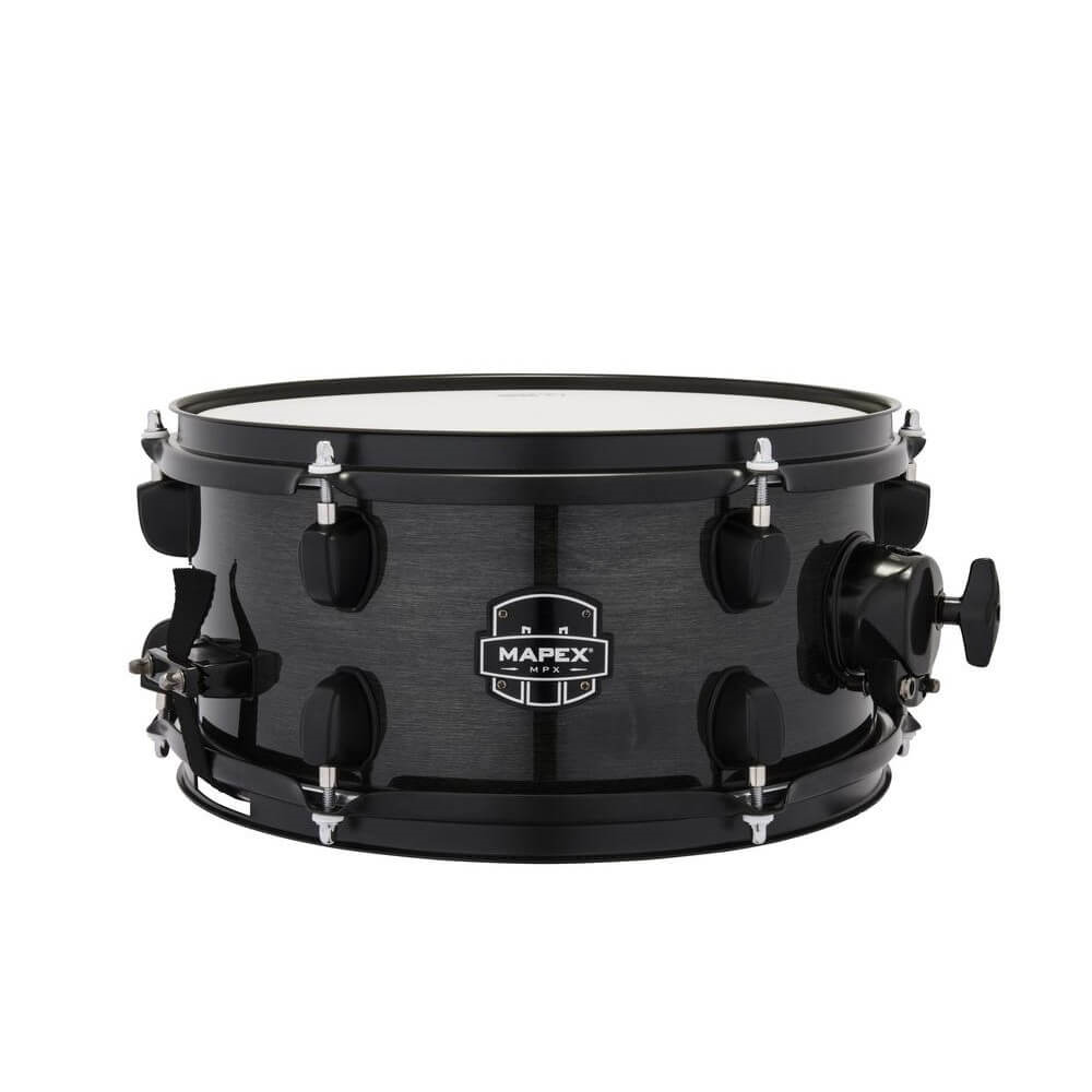 Mapex MPX 12x6 Maple/Poplar Hybrid Side Snare Drum - Transparent Midnight Black