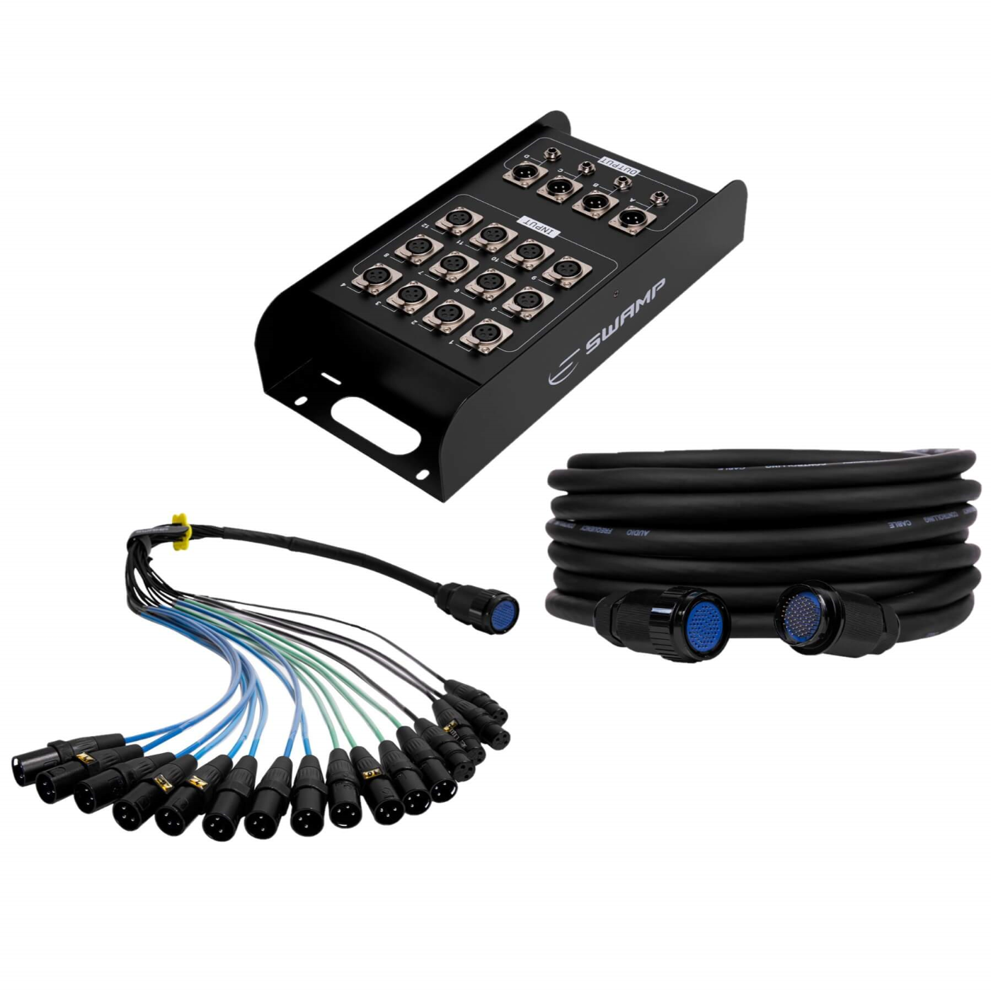 SWAMP 16-Channel Multicore Cable w/Stage Box and Multipin Connector - 30m