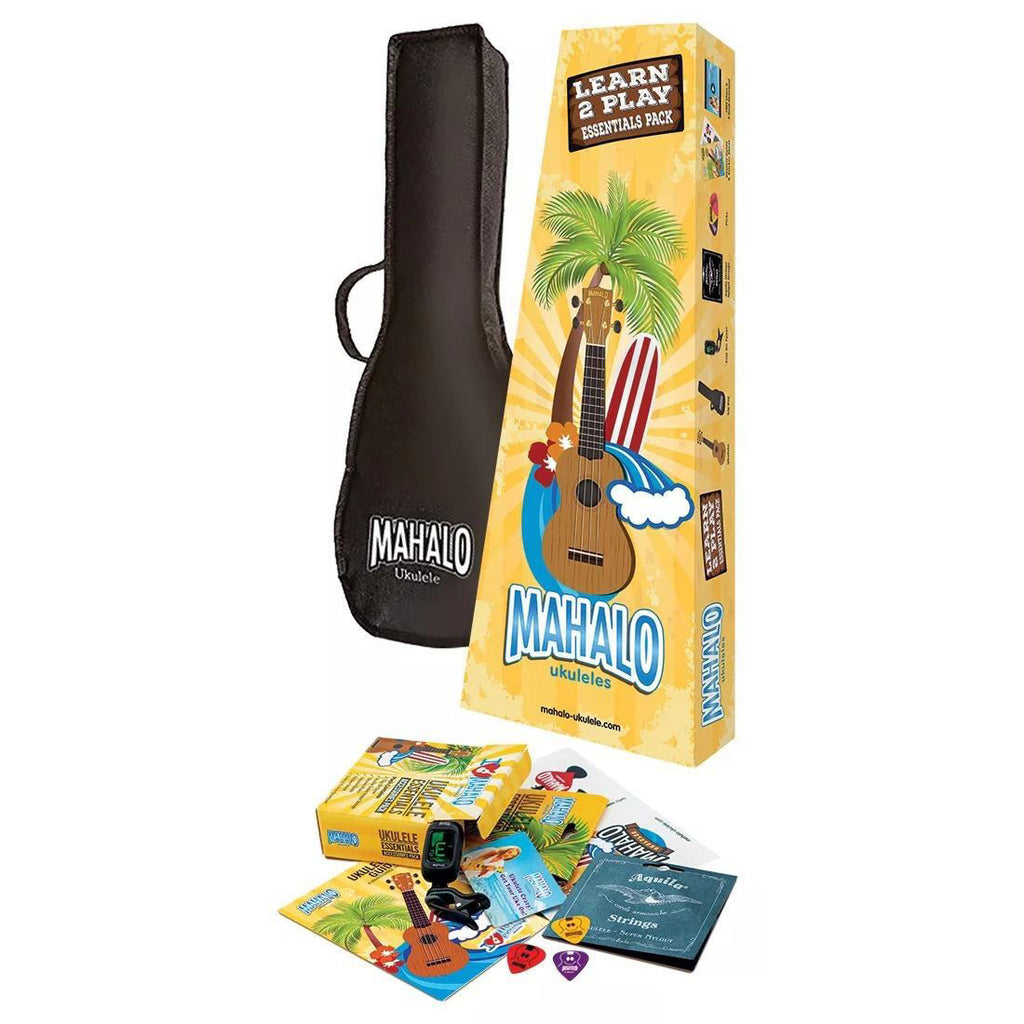 Mahalo MR1RDK Rainbow Series Ukulele Essentials Pack in Red