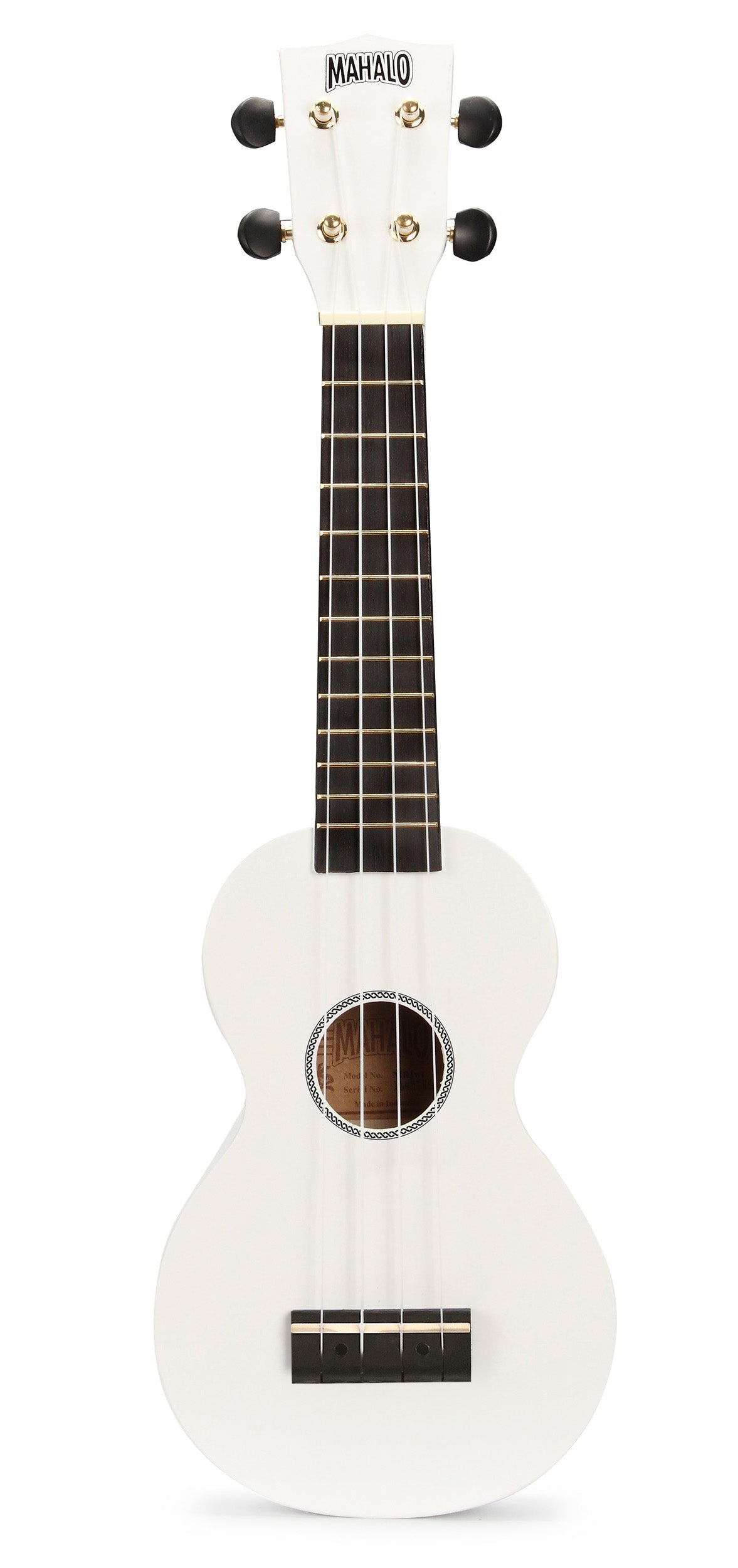 Mahalo M1 Rainbow Series Soprano Ukulele - White