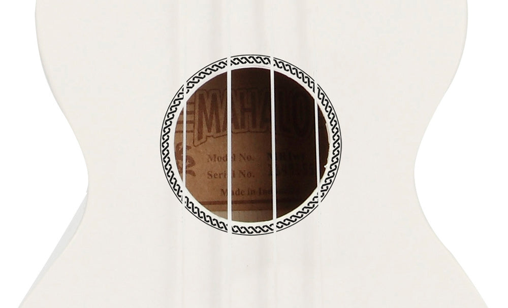 Mahalo M1 Rainbow Series Soprano Ukulele - White