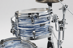 Tama Starclassic Maple 22-inch 3-piece drum kit shell pack with blue and white oyster finish, includes bass, rack, and floor tom drums.