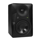 Mackie MR524 5-inch powered studio monitor displaying its front view with speaker grille and control panel.