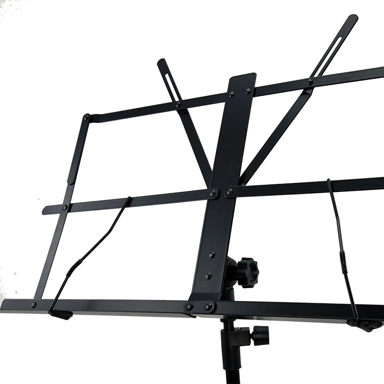 ProStand MS020 music stand with adjustable height and sheet music holder, suitable for musicians and performers.