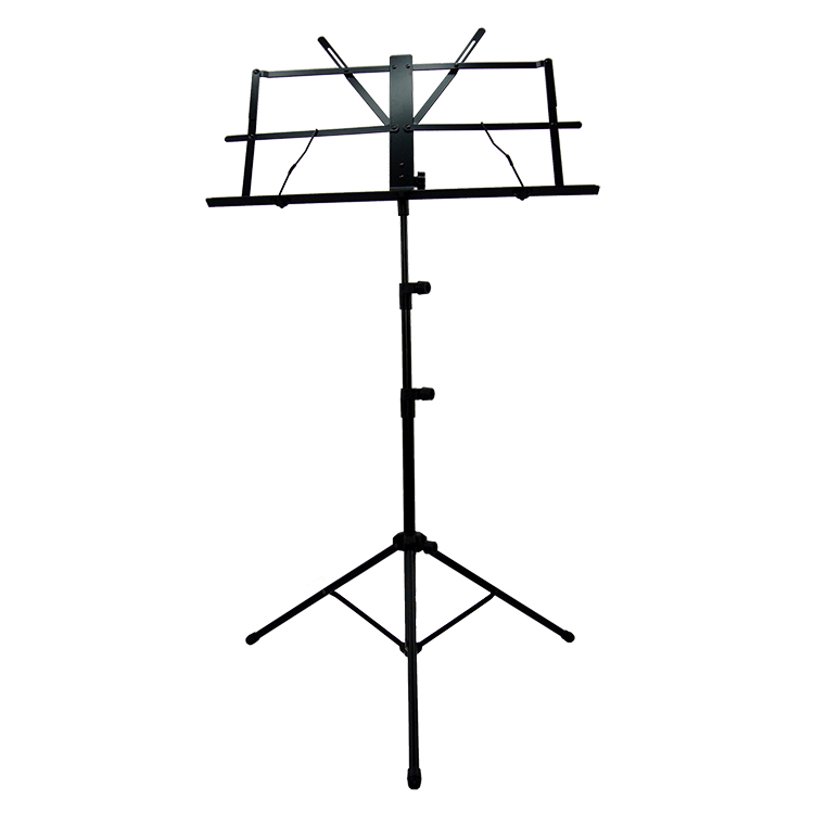 ProStand MS020 music stand with adjustable height and sturdy metal construction for sheet music display.