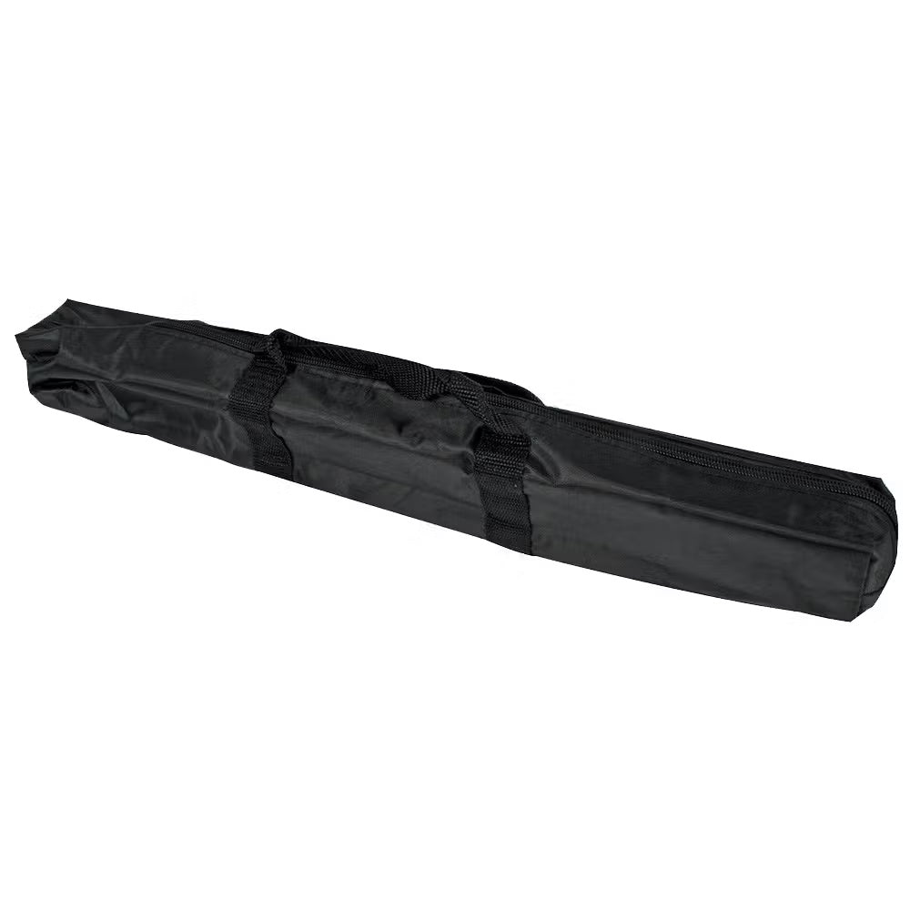 Black Xtreme MS105 lightweight music stand with adjustable height and carrying bag, ideal for musicians and performers.