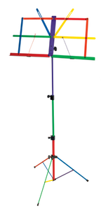 Xtreme MS109H Harlequin Rainbow Music Stand with adjustable height and colorful design for sheet music display.