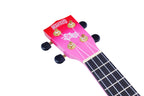 Mahalo MD1HBRDB Designer Hibiscus Soprano Ukulele in Pink Burst