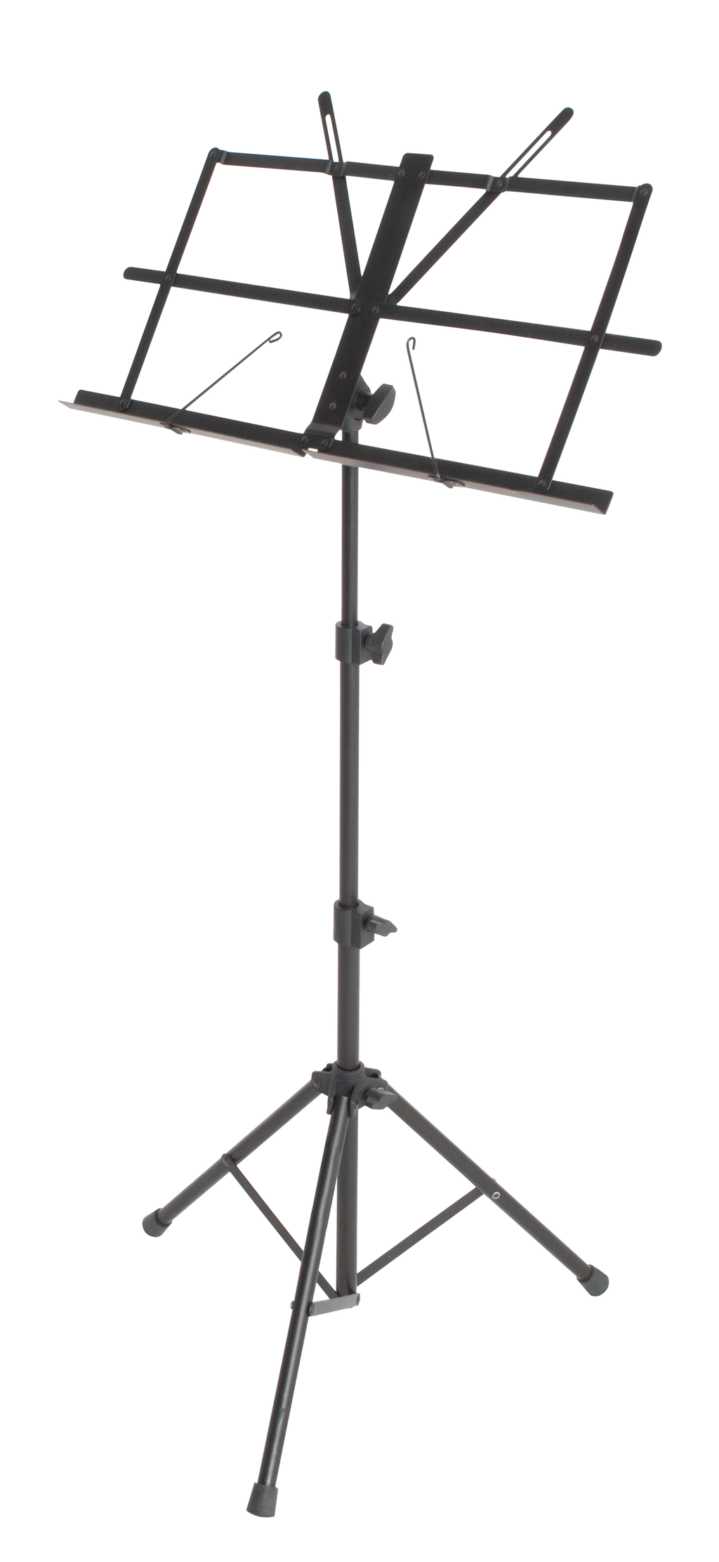 Black Xtreme MS75 lightweight music stand with adjustable tray and carrying bag, ideal for musicians on the go.