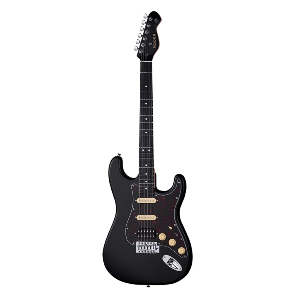 Mooer MSC10 ST-Style Electric Guitar - Black/Tortoise Scratch Plate