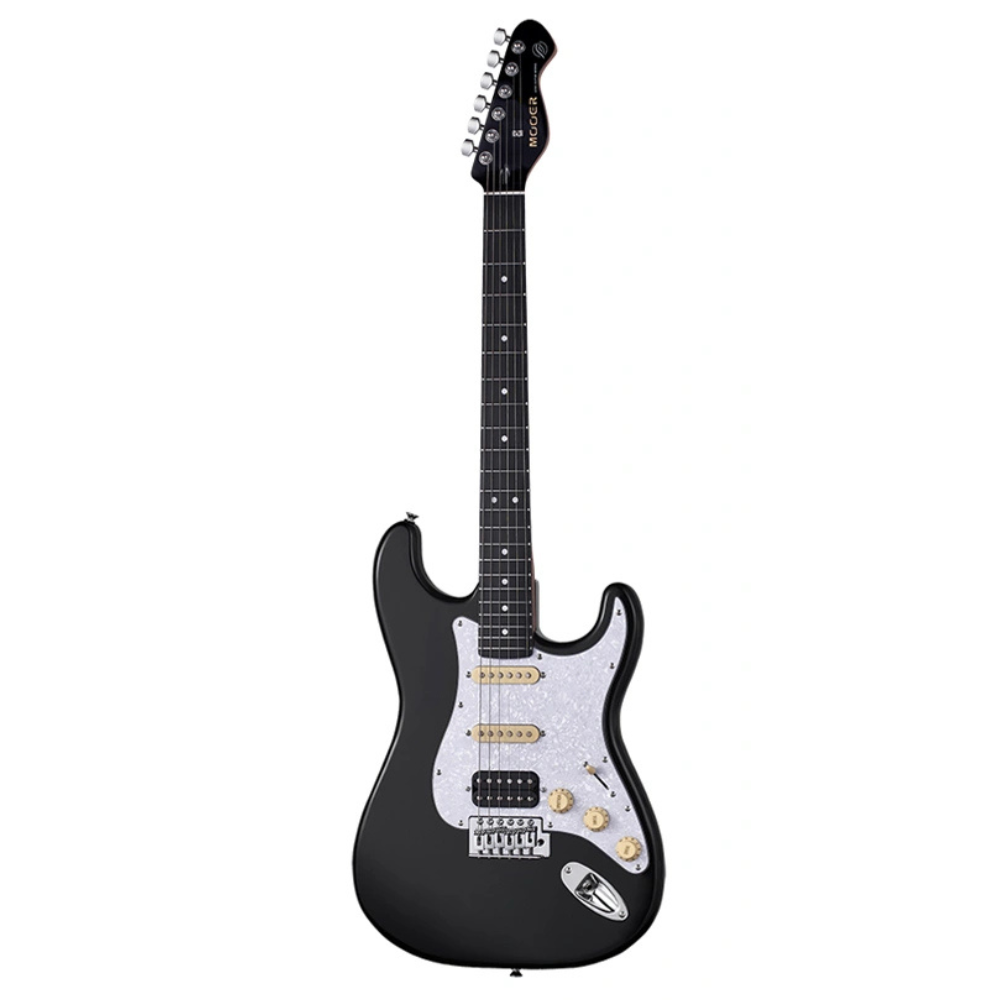 Mooer MSC10 ST-Style Electric Guitar - Black/White Scratch Plate
