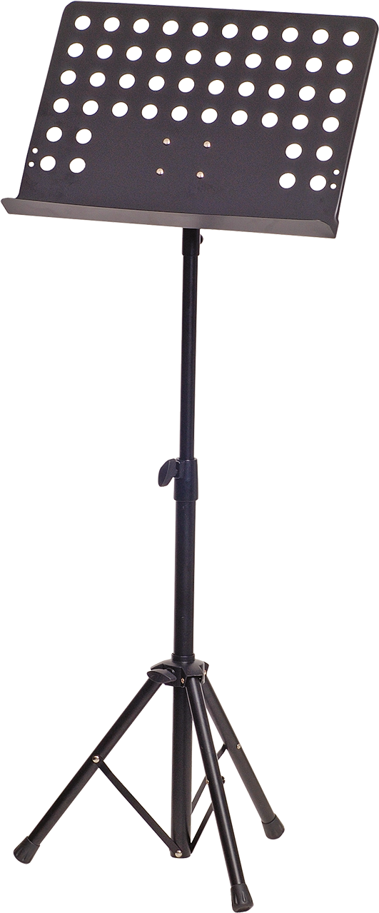 Black XTREME MST5 heavy-duty music stand with adjustable height and sturdy tripod base for sheet music display.
