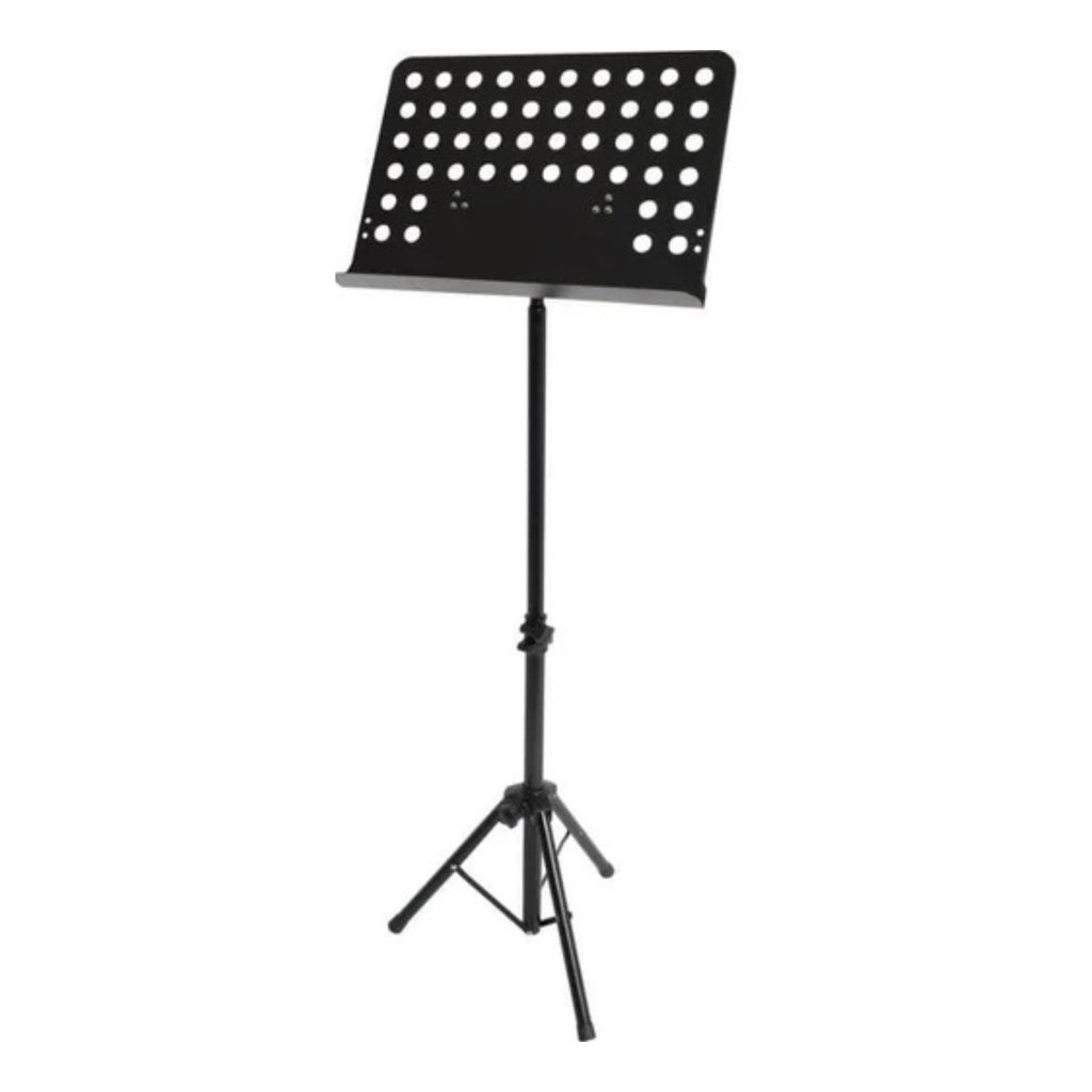 Xtreme MST95 heavy-duty music stand with adjustable height and sturdy metal construction for sheet music display.
