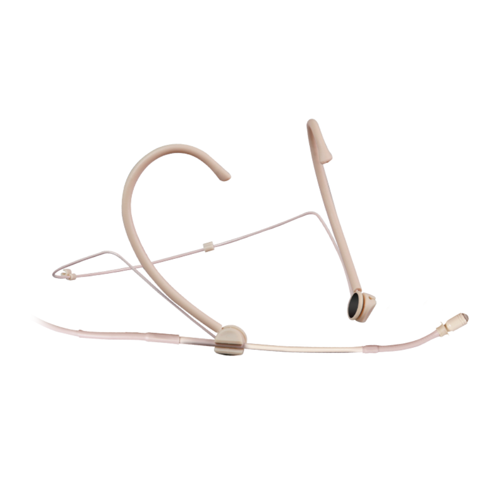 Mipro MU55HNS Slimline Headset with Mipro TA4F Connector in Beige