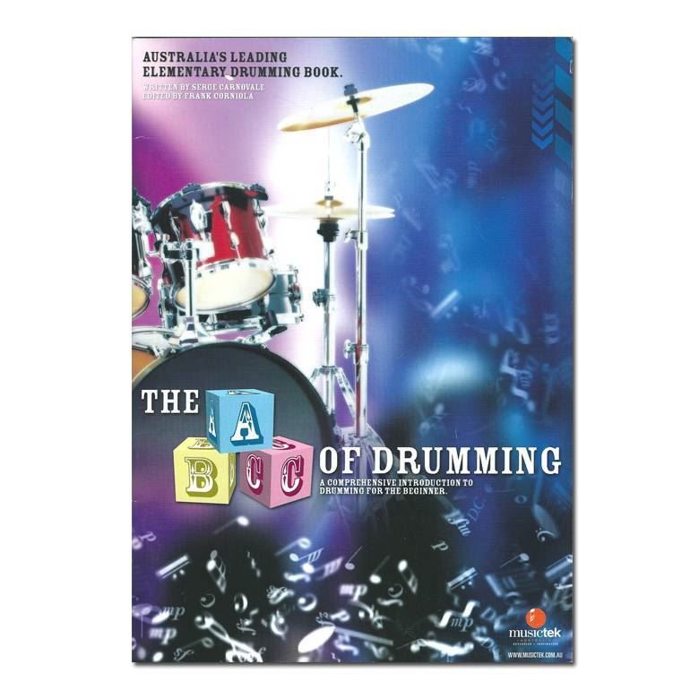 Cover image of the "ABC of Drumming" book by Serge Carnovale, a drum instruction book in the Books category.