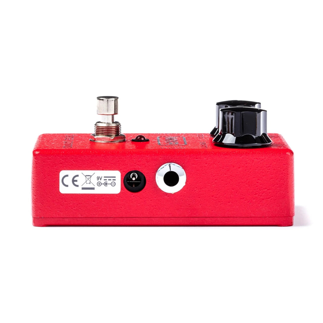 MXR Dyna Comp compressor guitar effects pedal with control knobs and input/output jacks, used for dynamic compression.