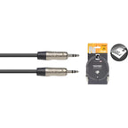 Stagg 3.5mm TRS audio cable, 2 meters long, used for PA systems and audio connections, shown with connector details.