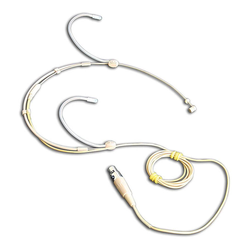 Parallel Audio HM-221-U Slimline Cardioid Headset Mic with TA4F Connector in Beige With Carry Case (HM221U)