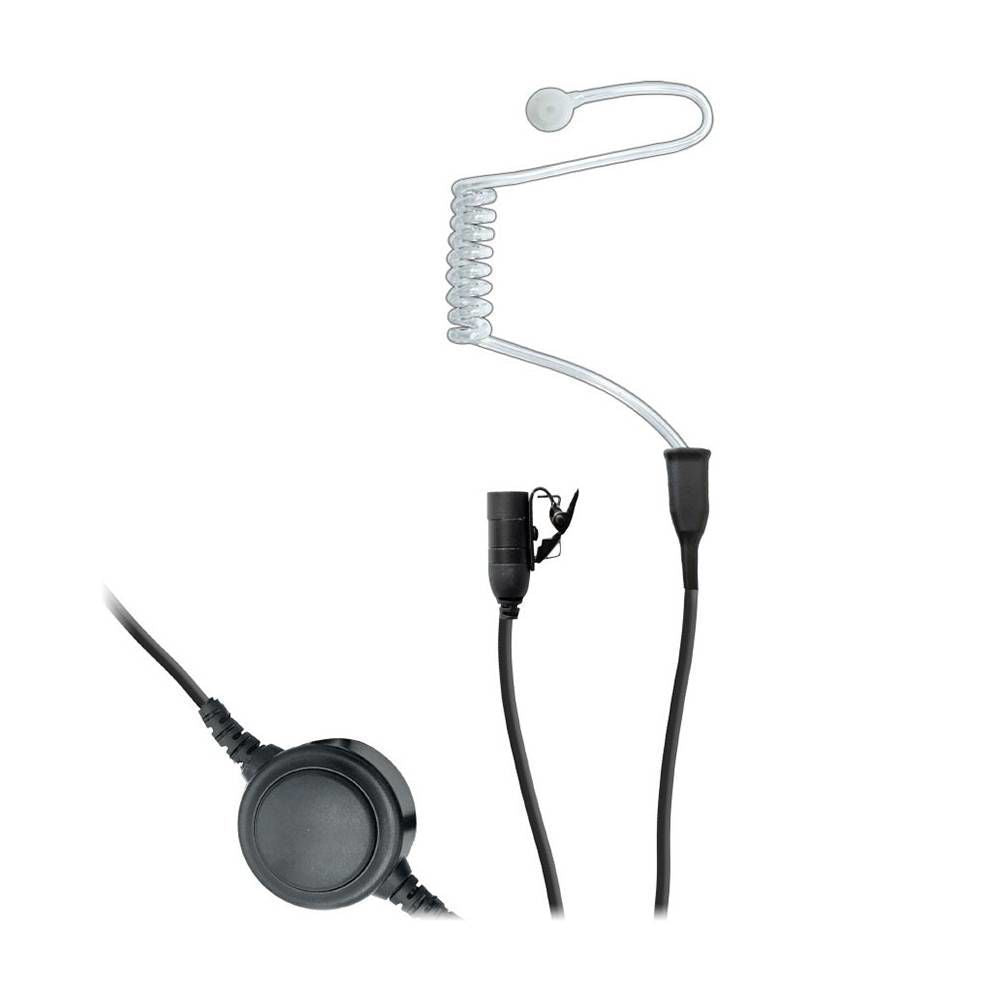 Pliant MicroCom Lavalier Microphone and Eartube with PTT Button with Dual Mini Connector for MicroCom