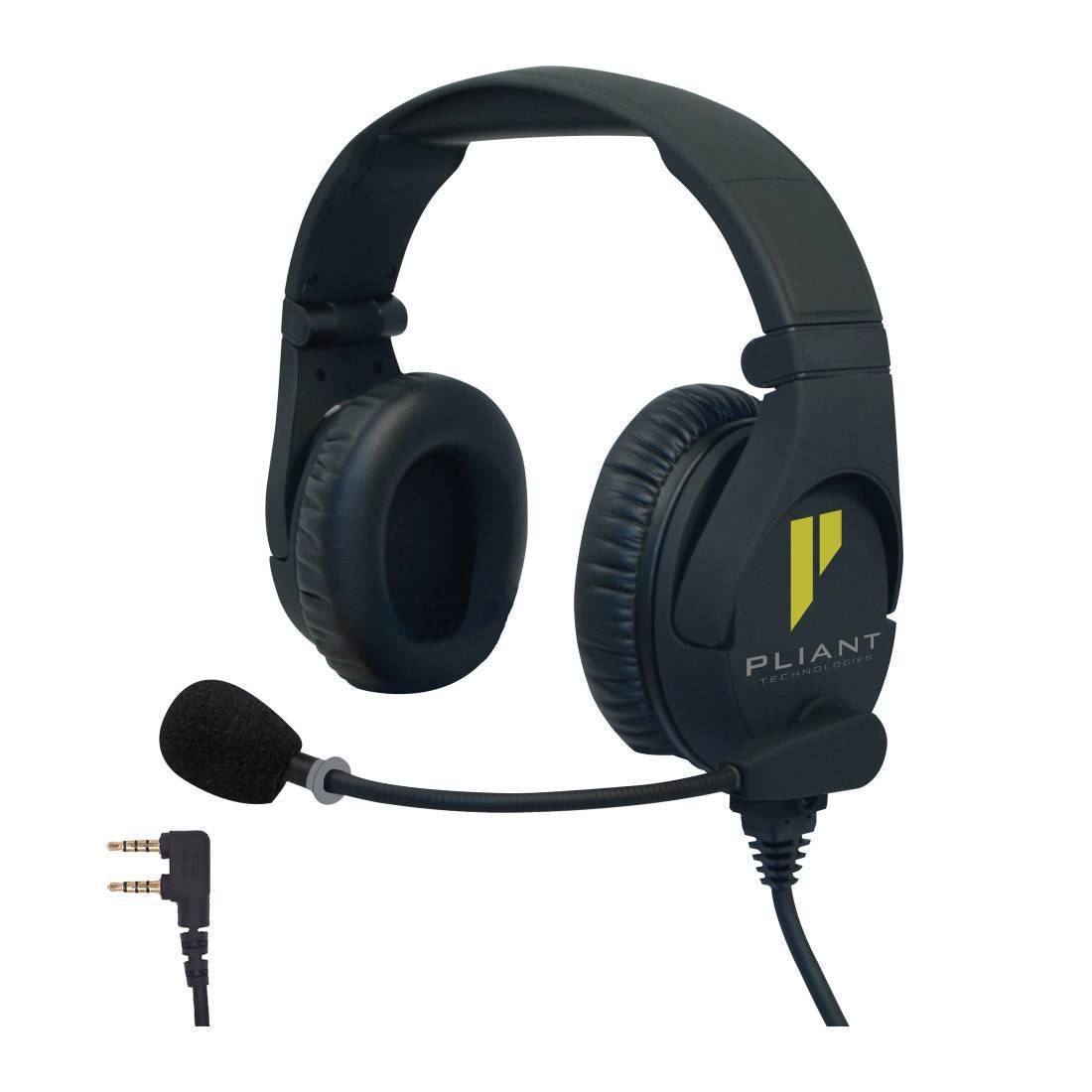 Pliant SmartBoom¬Æ PRO Dual Ear Headset with dual 3.5mm Connector