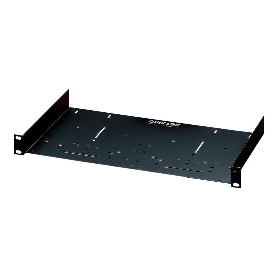 QuikLok RS673 1-U Pre-Drilled Universal Rack Shelf in Black