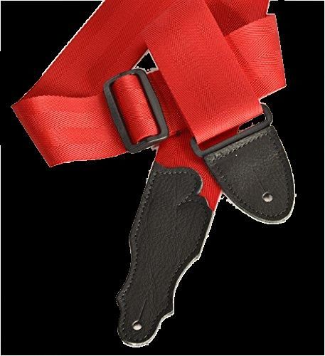 Franklin 2 Inch Red Nylon Aviator Seat Belt Guitar Strap