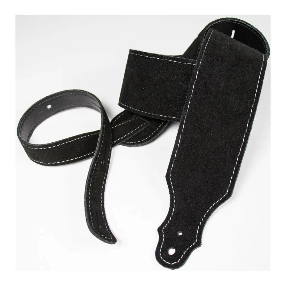 Franklin 2.5 Inch Black Purist with Suede Backing Guitar Strap