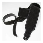 Franklin 2.5 Inch Black Purist with Suede Backing Guitar Strap