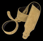 Franklin 2.5 Inch Honey Suede with Leatherette Backing Guitar Strap