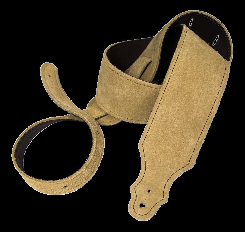 Franklin 2.5 Inch Honey Suede with Leatherette Backing Guitar Strap