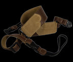 Franklin 2.5 Inch Banjo Caramel Glove Leather with Chocolate Suede Ends Strap